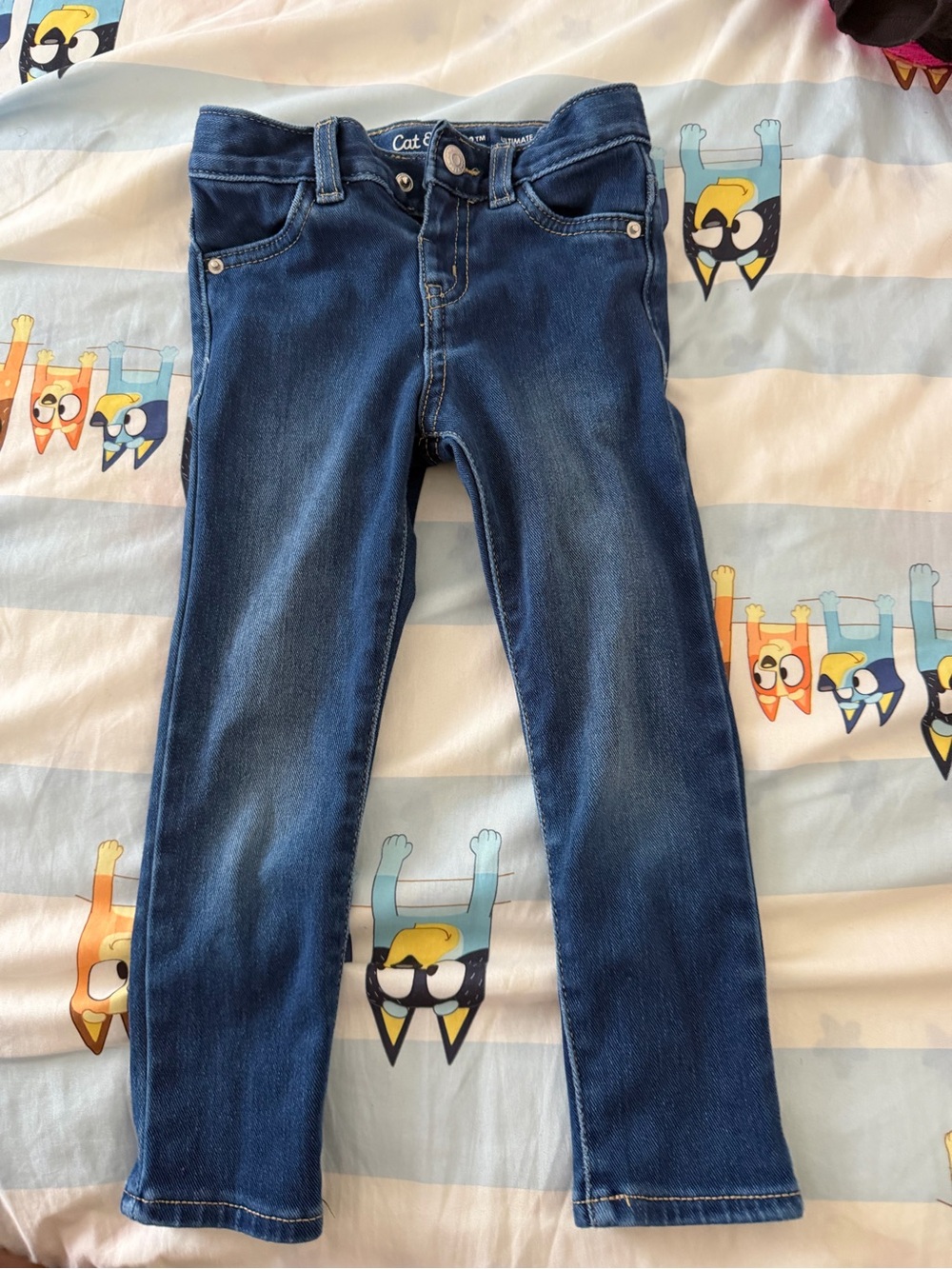 Cat & Jack Girls' Navy Blue Stretch Denim Jeans